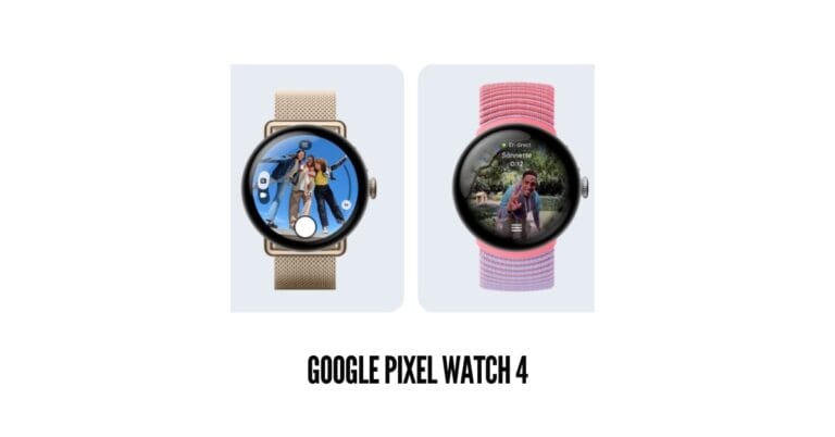 ساعتان من طراز Google Pixel Watch 4 تعرضان ميزات اتصال الفيديو والصور الذكية مع أحزمة قماشية ملونة