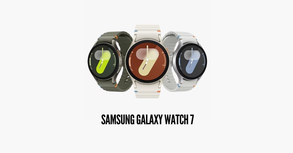 استعراض ساعة Samsung Galaxy Watch 7 بثلاثة ألوان جذابة (الأخضر الزيتوني، الكريمي، والفضي) مع أحزمة رياضية عصرية وشاشة مستديرة واضحة