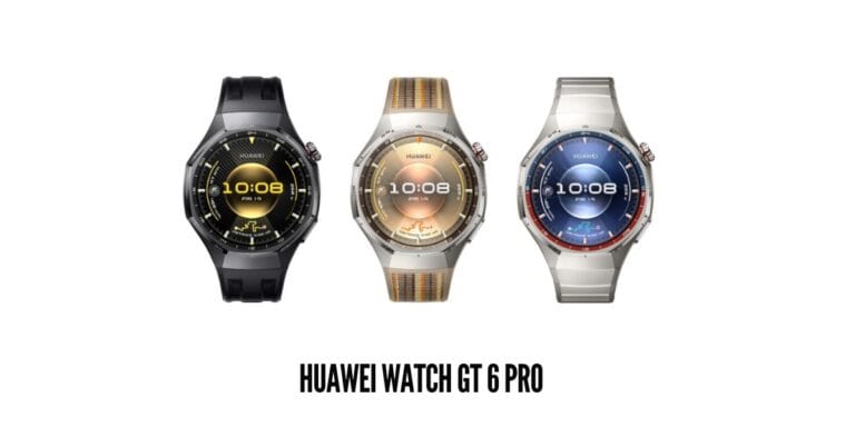 استعراض الإصدارات الثلاثة لساعة HUAWEI WATCH GT 6 Pro بموديلات رياضية وكلاسيكية متنوعة الألوان لعام 2026 ساعة HUAWEI WATCH GT 6 Pro بإطار تيتانيوم أسود وفضي تستعرض واجهات الساعة الفاخرة والأساور المتينة